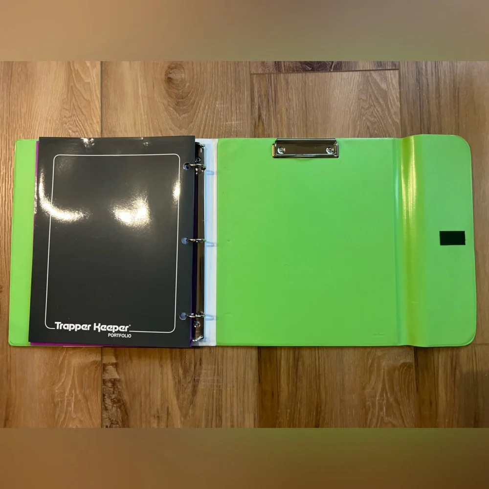 Mead Trapper Keeper Neon Leopard Graphic Binder NWT 80s 90s Throwback